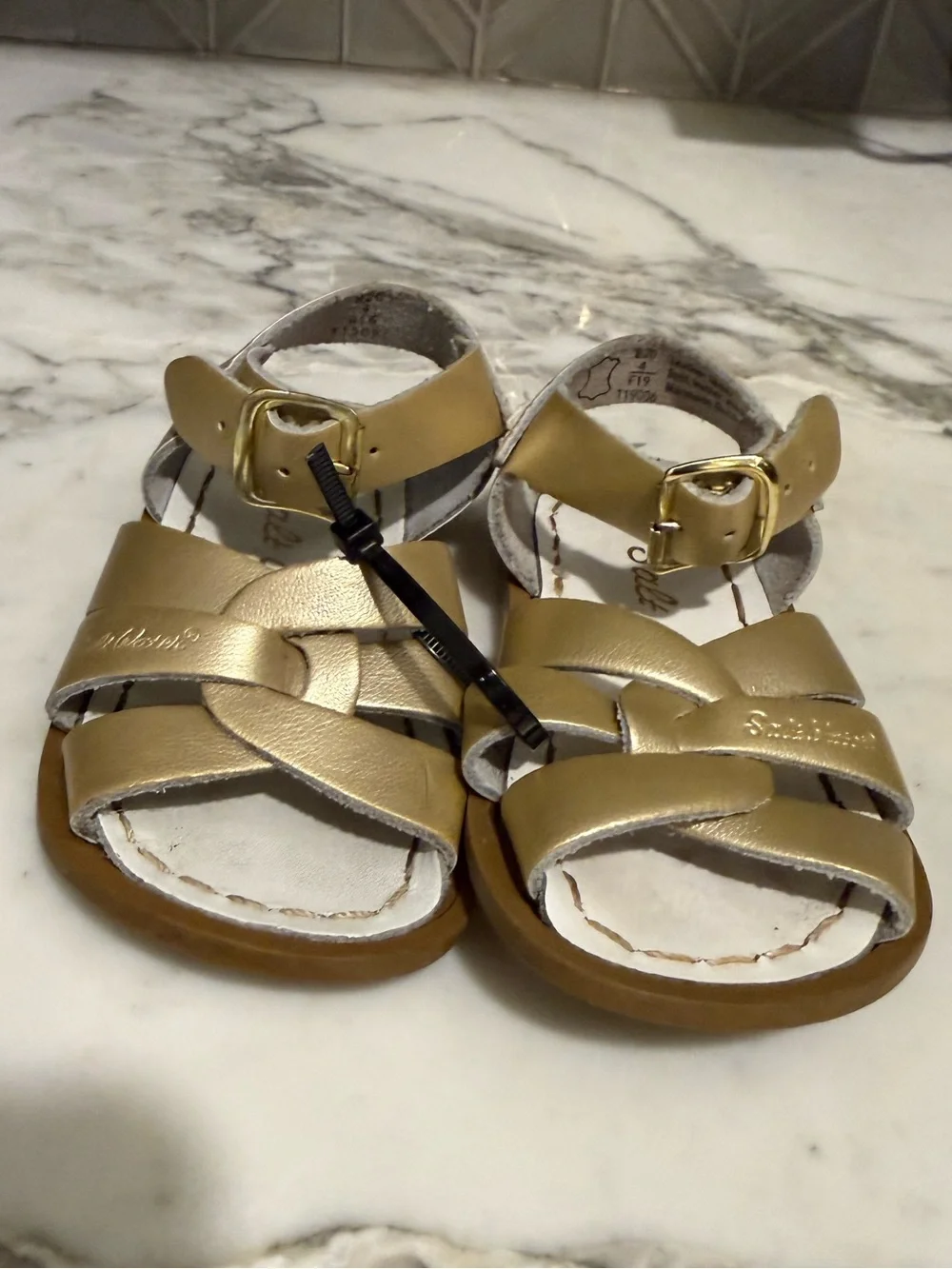 $21 ADD ON 4C Salt Water Gold Sandals SUN SAN ZARA c4 toddler shoes